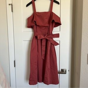 Antonio Melani Cristo Ruffled Pinafore A Line Dress | Size 10